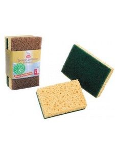 ESPONJA ESTROPAJO MARRON/VERDE 2UD