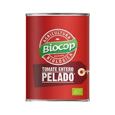 TOMATE ENTERO PELADO LATA 380G BIOCOP